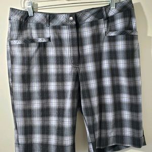 Annika Cutter & Buck Plaid Golf Shorts size 10